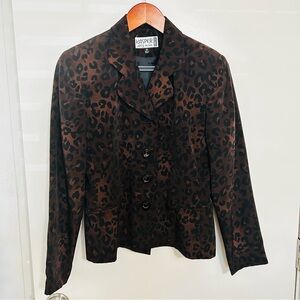 Kasper ASL Petite 2 Piece Set Leopard Print 
(Blazer & Pencil Set) SZ: 4P